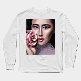 The girl with black eyes Long Sleeve T-Shirt